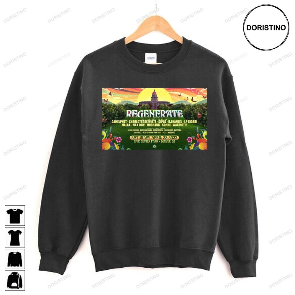 Regenerate Festival Denver 2023 Tour Limited Edition T-shirts